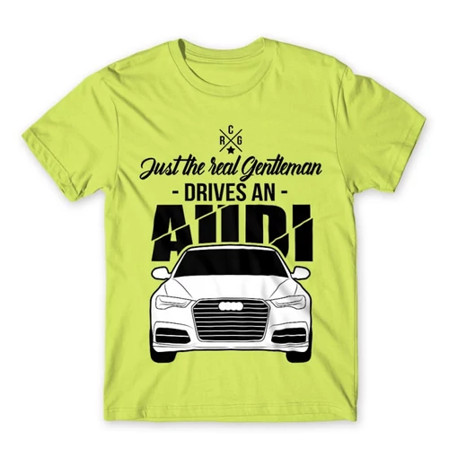 Almazöld Audi férfi rövid ujjú póló - Just the real Gentleman Audi A6