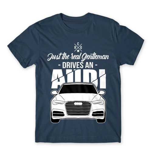 Denim Audi férfi rövid ujjú póló - Just the real Gentleman Audi A6