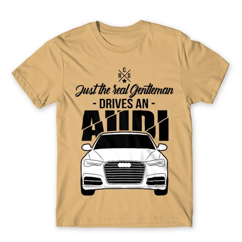 Homok Audi férfi rövid ujjú póló - Just the real Gentleman Audi A6
