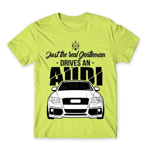 Almazöld Audi férfi rövid ujjú póló - Just the real Gentleman Audi A4