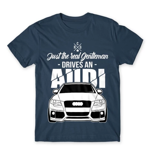 Denim Audi férfi rövid ujjú póló - Just the real Gentleman Audi A4