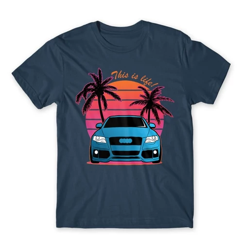 Denim Audi férfi rövid ujjú póló - Vice City Audi A4