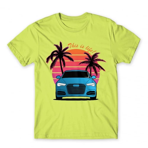 Almazöld Audi férfi rövid ujjú póló - Vice City Audi A6