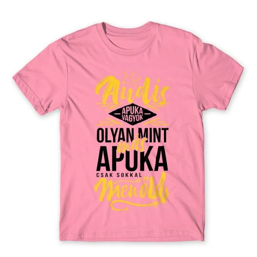 Világos rózsaszín Audi férfi rövid ujjú póló - Audis apuka