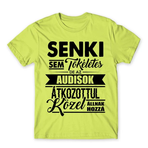 Almazöld Audi férfi rövid ujjú póló - Senki nem tökéletes...