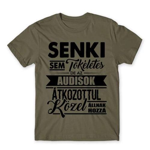 Cink Audi férfi rövid ujjú póló - Senki nem tökéletes...