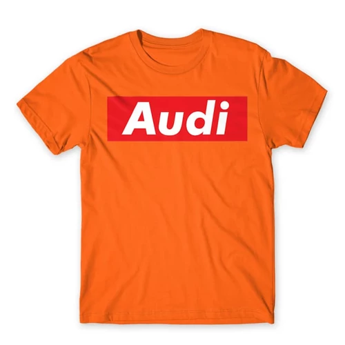 Narancs Audi férfi rövid ujjú póló - Audi Stripe