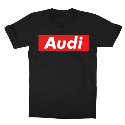 Fekete Audi gyerek rövid ujjú póló - Audi Stripe