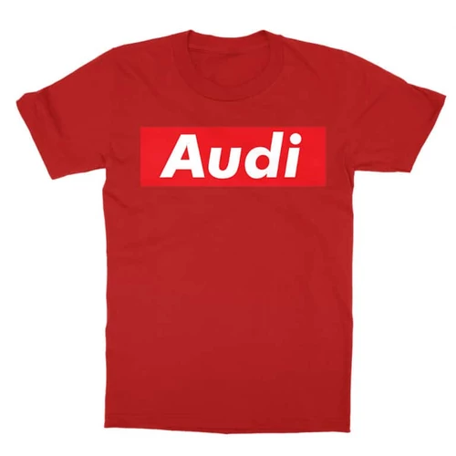 Piros Audi gyerek rövid ujjú póló - Audi Stripe
