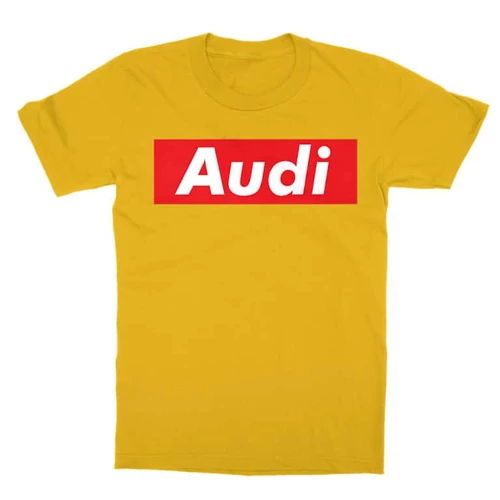 Sárga Audi gyerek rövid ujjú póló - Audi Stripe