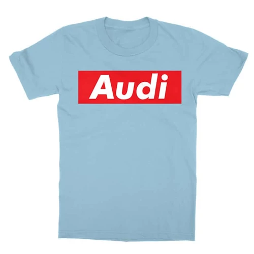 Világoskék Audi gyerek rövid ujjú póló - Audi Stripe