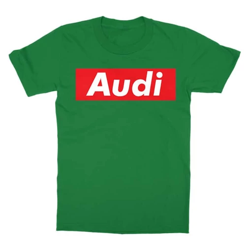 Zöld Audi gyerek rövid ujjú póló - Audi Stripe