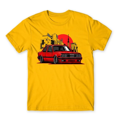 Sárga BMW férfi rövid ujjú póló - City