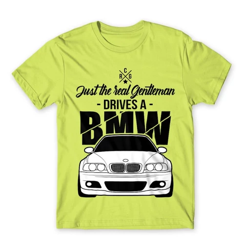 Almazöld BMW férfi rövid ujjú póló - Just the real Gentleman - BMW E46