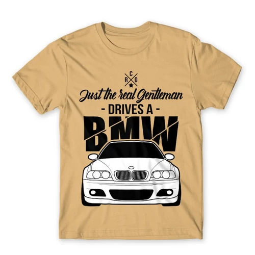 Homok BMW férfi rövid ujjú póló - Just the real Gentleman - BMW E46