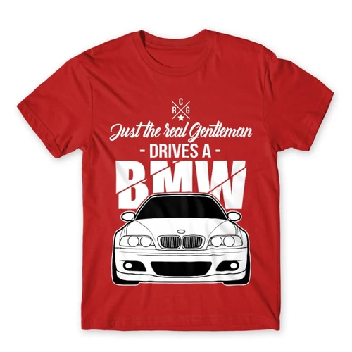 Piros BMW férfi rövid ujjú póló - Just the real Gentleman - BMW E46