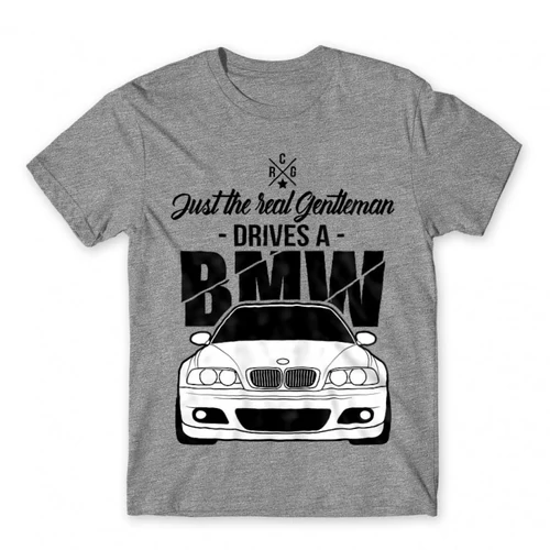 Sportszürke BMW férfi rövid ujjú póló - Just the real Gentleman - BMW E46