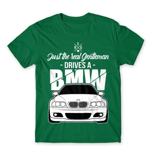 Zöld BMW férfi rövid ujjú póló - Just the real Gentleman - BMW E46
