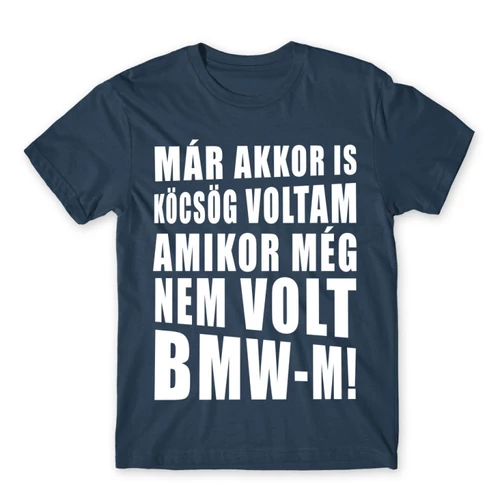 Denim BMW férfi rövid ujjú póló - Köcsög BMW-s