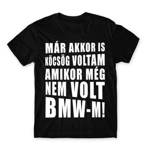 Fekete BMW férfi rövid ujjú póló - Köcsög BMW-s