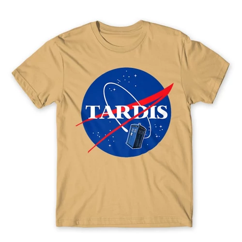 Homok NASA férfi rövid ujjú póló - Tardis