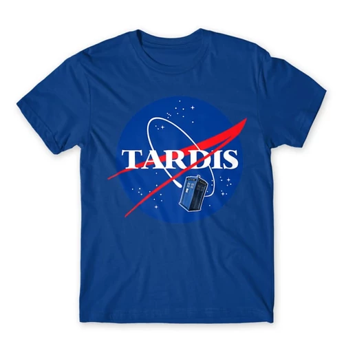 Királykék NASA férfi rövid ujjú póló - Tardis