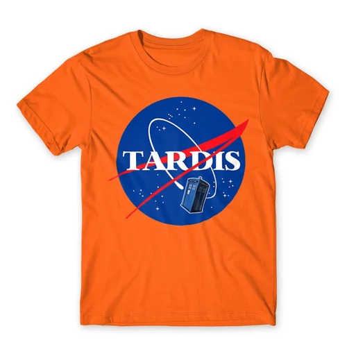 Narancs NASA férfi rövid ujjú póló - Tardis