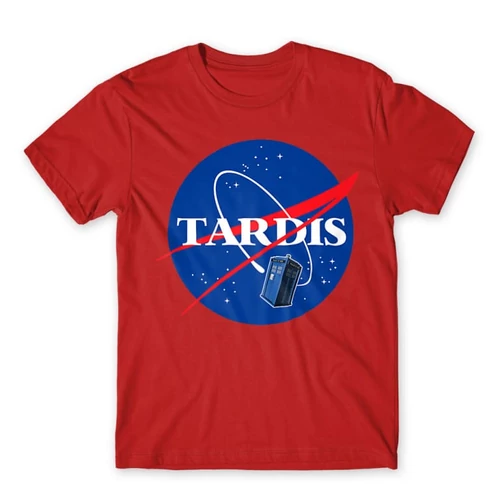Piros NASA férfi rövid ujjú póló - Tardis