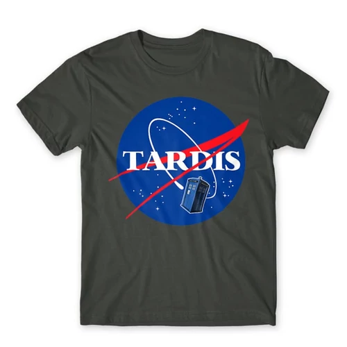 Sötétszürke NASA férfi rövid ujjú póló - Tardis