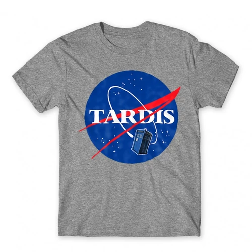 Sportszürke NASA férfi rövid ujjú póló - Tardis