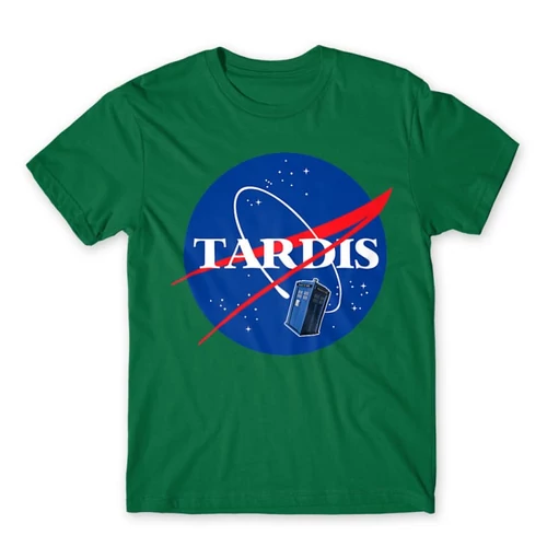 Zöld NASA férfi rövid ujjú póló - Tardis