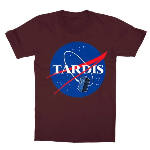 Bordó NASA gyerek rövid ujjú póló - Tardis