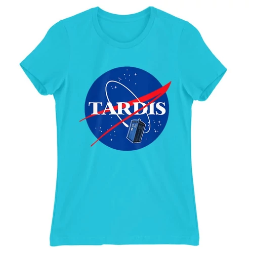 Atollkék NASA női rövid ujjú póló - Tardis