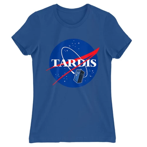 Királykék NASA női rövid ujjú póló - Tardis
