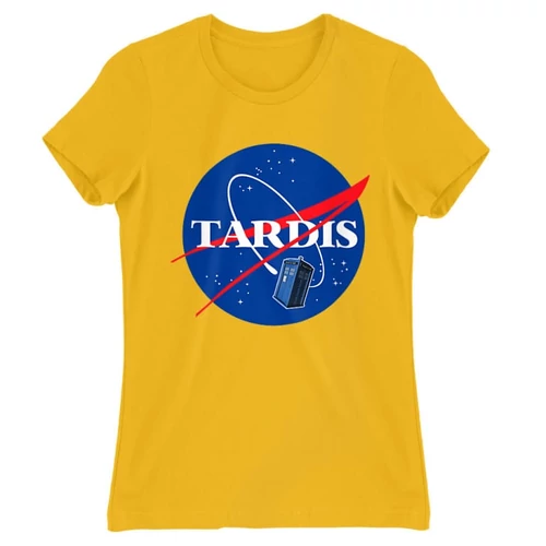 Sárga NASA női rövid ujjú póló - Tardis