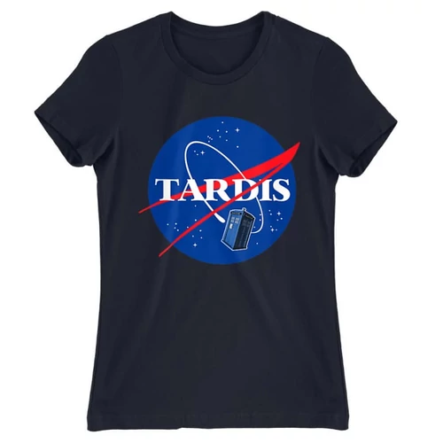 Sötétkék NASA női rövid ujjú póló - Tardis