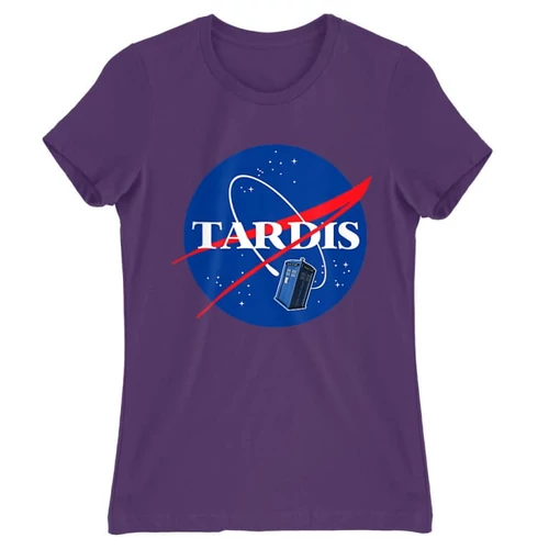 Sötétlila NASA női rövid ujjú póló - Tardis