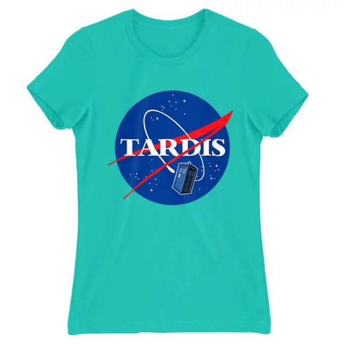 Türkiz NASA női rövid ujjú póló - Tardis