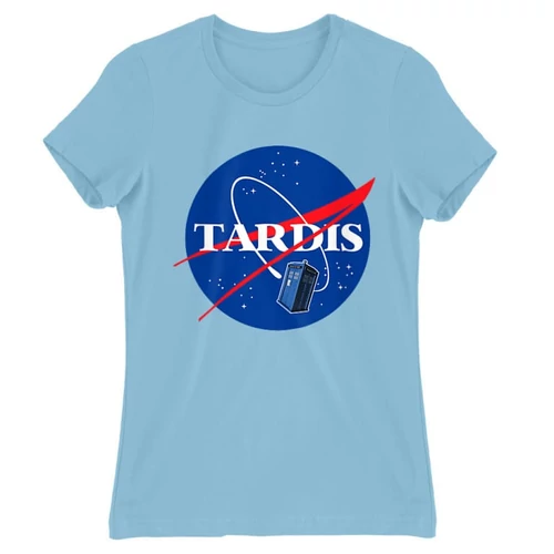Világoskék NASA női rövid ujjú póló - Tardis