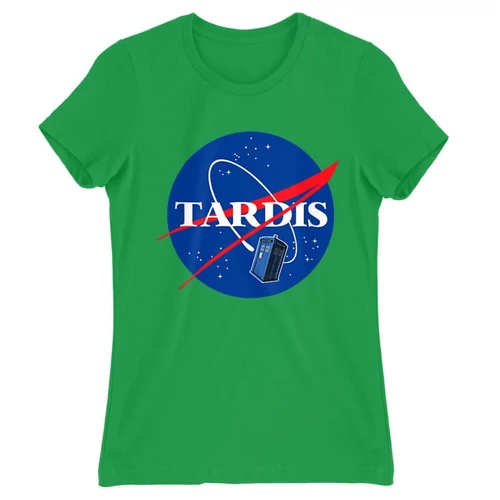 Zöld NASA női rövid ujjú póló - Tardis