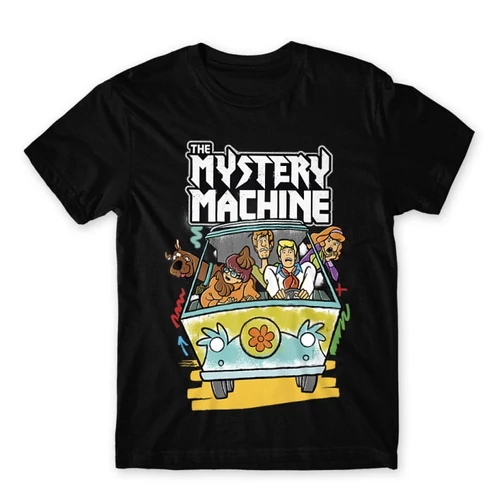 Fekete Scooby-Doo férfi rövid ujjú póló - The Mystery Machine