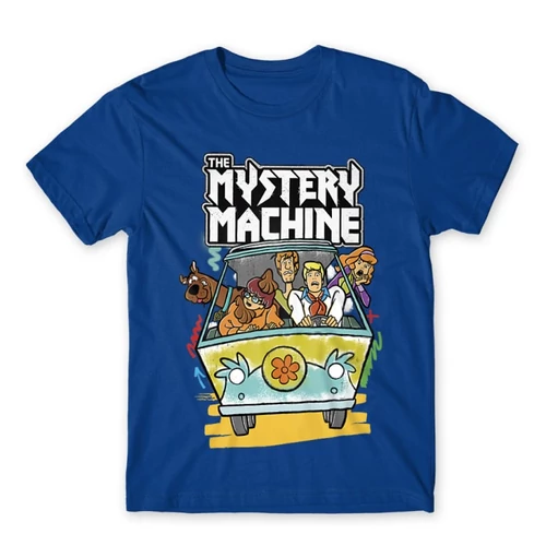 Királykék Scooby-Doo férfi rövid ujjú póló - The Mystery Machine