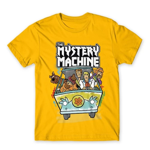 Sárga Scooby-Doo férfi rövid ujjú póló - The Mystery Machine