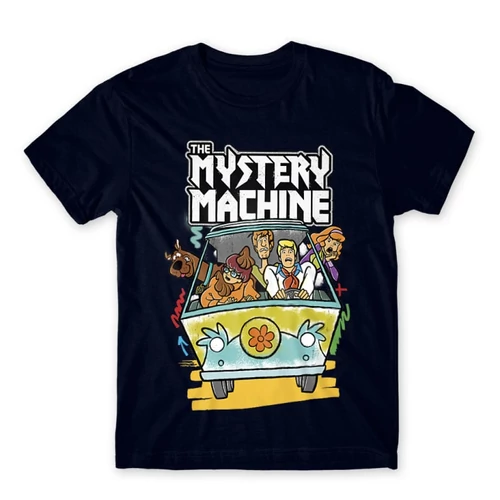 Sötétkék Scooby-Doo férfi rövid ujjú póló - The Mystery Machine