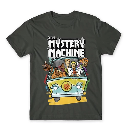 Sötétszürke Scooby-Doo férfi rövid ujjú póló - The Mystery Machine