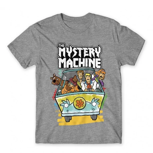 Sportszürke Scooby-Doo férfi rövid ujjú póló - The Mystery Machine