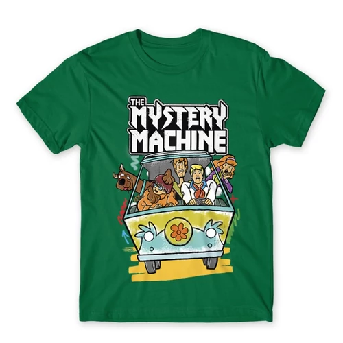Zöld Scooby-Doo férfi rövid ujjú póló - The Mystery Machine