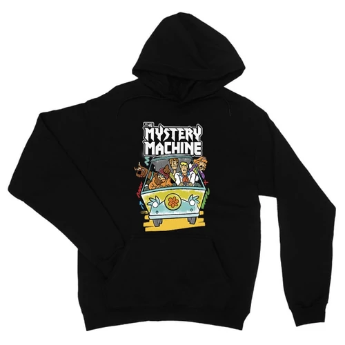 Fekete Scooby-Doo unisex kapucnis pulóver - The Mystery Machine