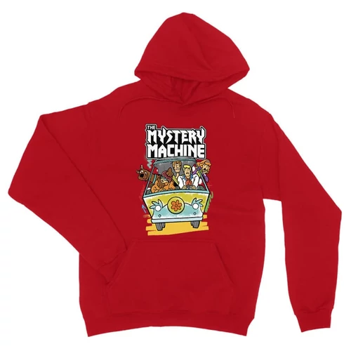 Piros Scooby-Doo unisex kapucnis pulóver - The Mystery Machine