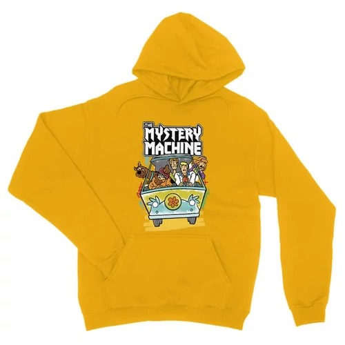 Sárga Scooby-Doo unisex kapucnis pulóver - The Mystery Machine